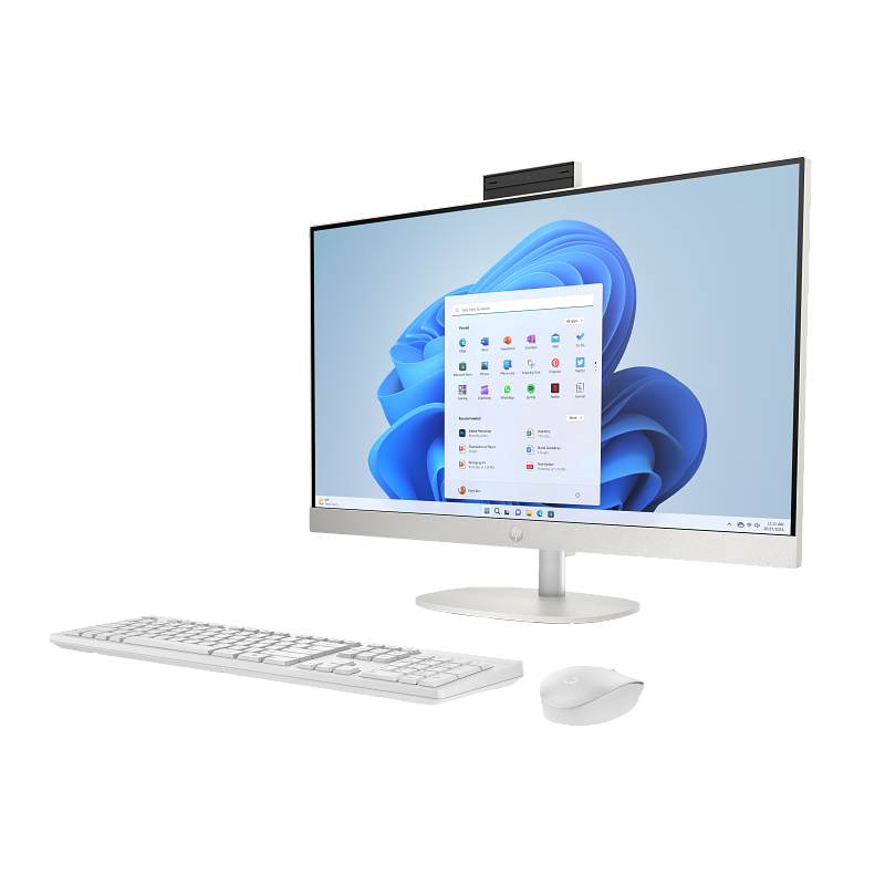 HP 27" Intel Core i3 8GB/512GB All-in-One Desktop PC - Shell White | 27-CR0043NA from HP - DID Electrical