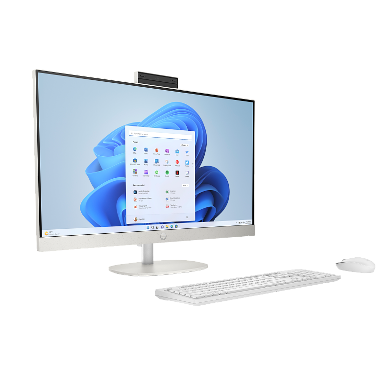 HP 27" Intel Core i3 8GB/512GB All-in-One Desktop PC - Shell White | 27-CR0043NA from HP - DID Electrical