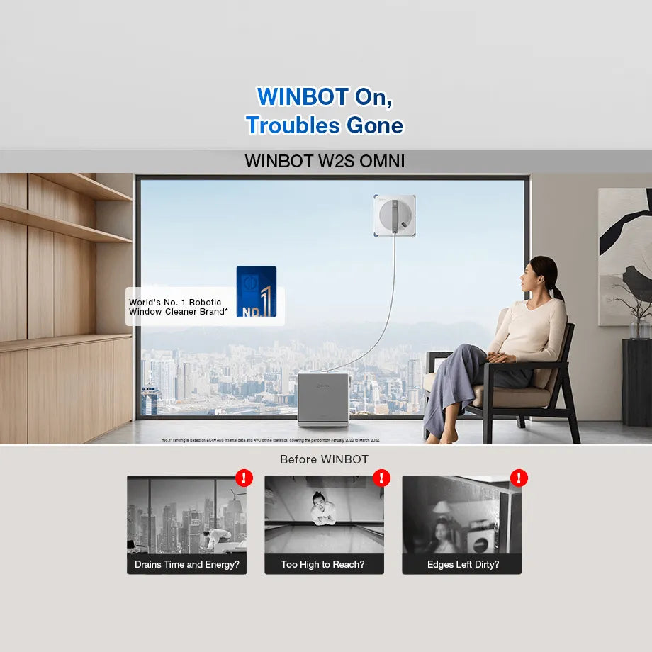 Ecovacs Winbot W2S Omni Window Cleaning Robot | 270-WG893-12