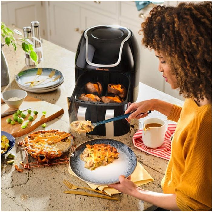 Russell Hobbs Satisfry Snappi 8.5L 1800W Dual Basket Air Fryer - Black | 27290 from Russell Hobbs - DID Electrical