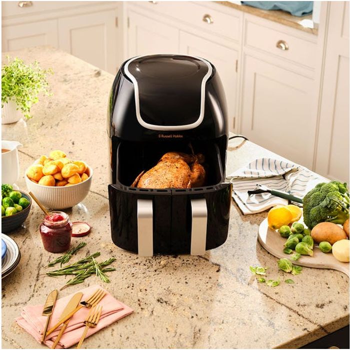 Russell Hobbs Satisfry Snappi 8.5L 1800W Dual Basket Air Fryer - Black | 27290 from Russell Hobbs - DID Electrical