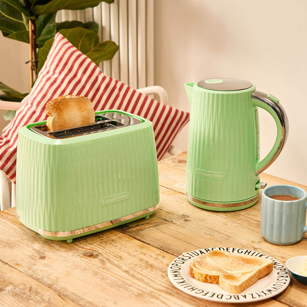 Russell Hobbs Eden 2 Slice Toaster - Pistachio | 27374 from Russell Hobbs - DID Electrical