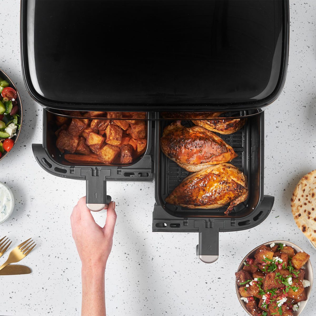 Russell Hobbs Satisfry 9L Dual Basket Air Fryer - Black | 27680