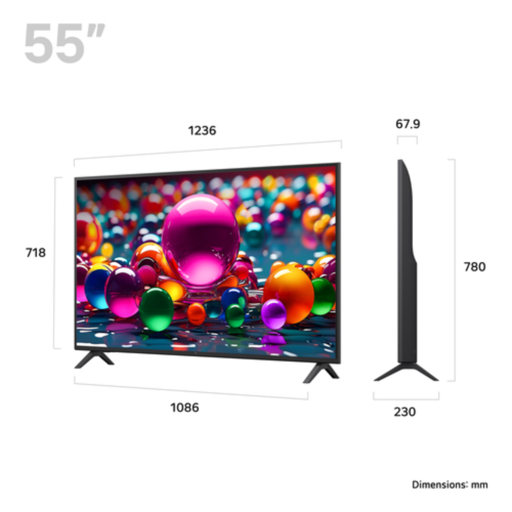LG 55" 4K UHD Smart TV - Black | 55UA75006LA.AEK from LG - DID Electrical