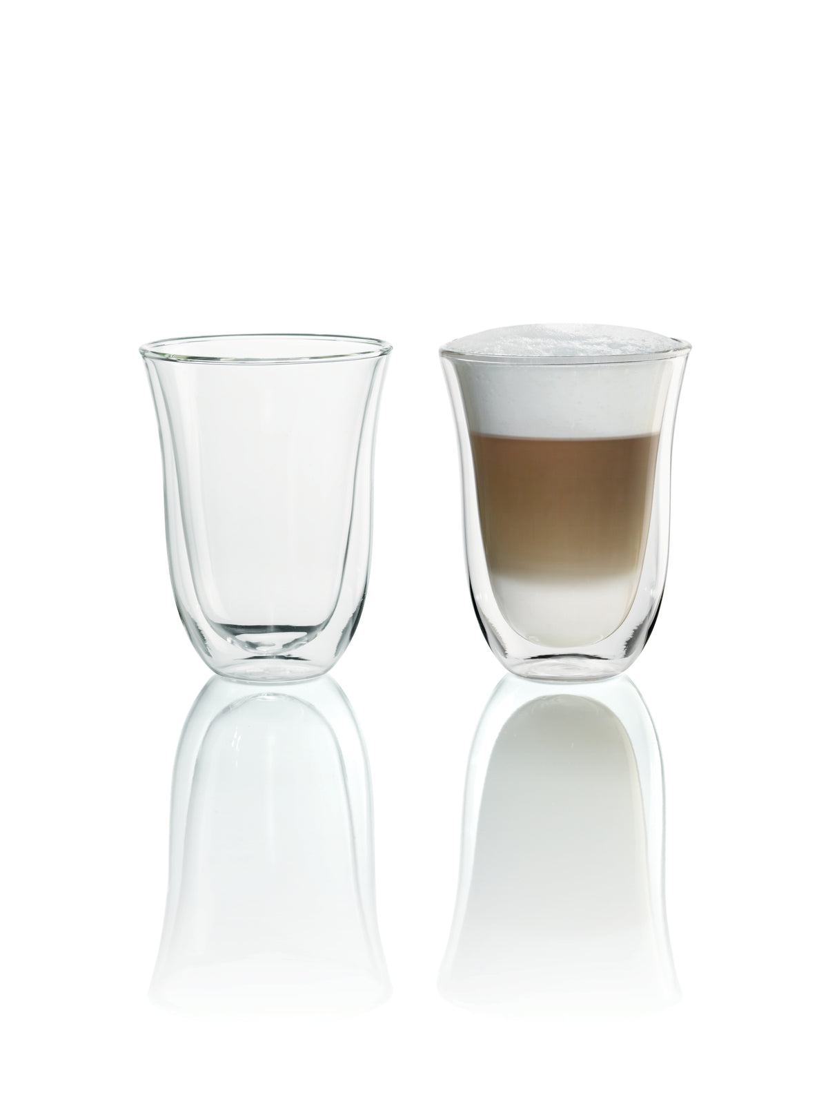 DeLonghi Latte Glasses Set Pack of 2 - Transparent | DLSC312