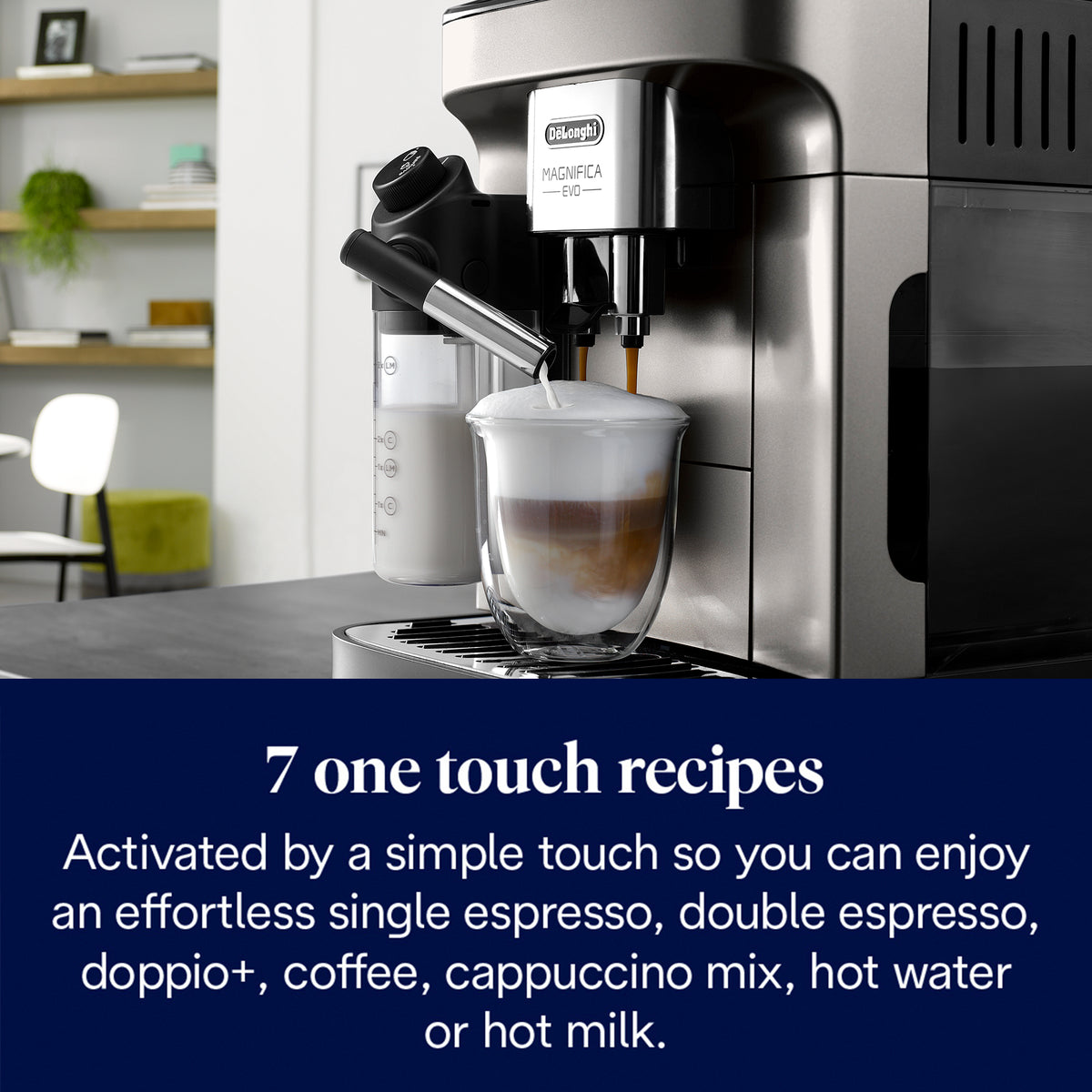 DeLonghi Magnifica Evo Automatic Bean to Cup Coffee Machine - Titanium Black | ECAM290.83.TB