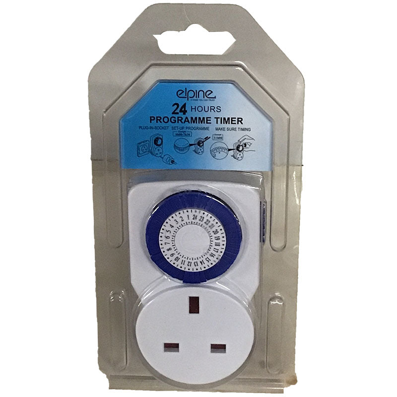 Elpine 24 Hour Manual Plug-In Timer Socket - White | 300696 from Elpine - DID Electrical
