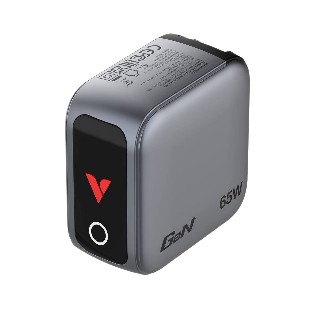 Verbatim 65W Mini GaN Charger with Display | 30238
