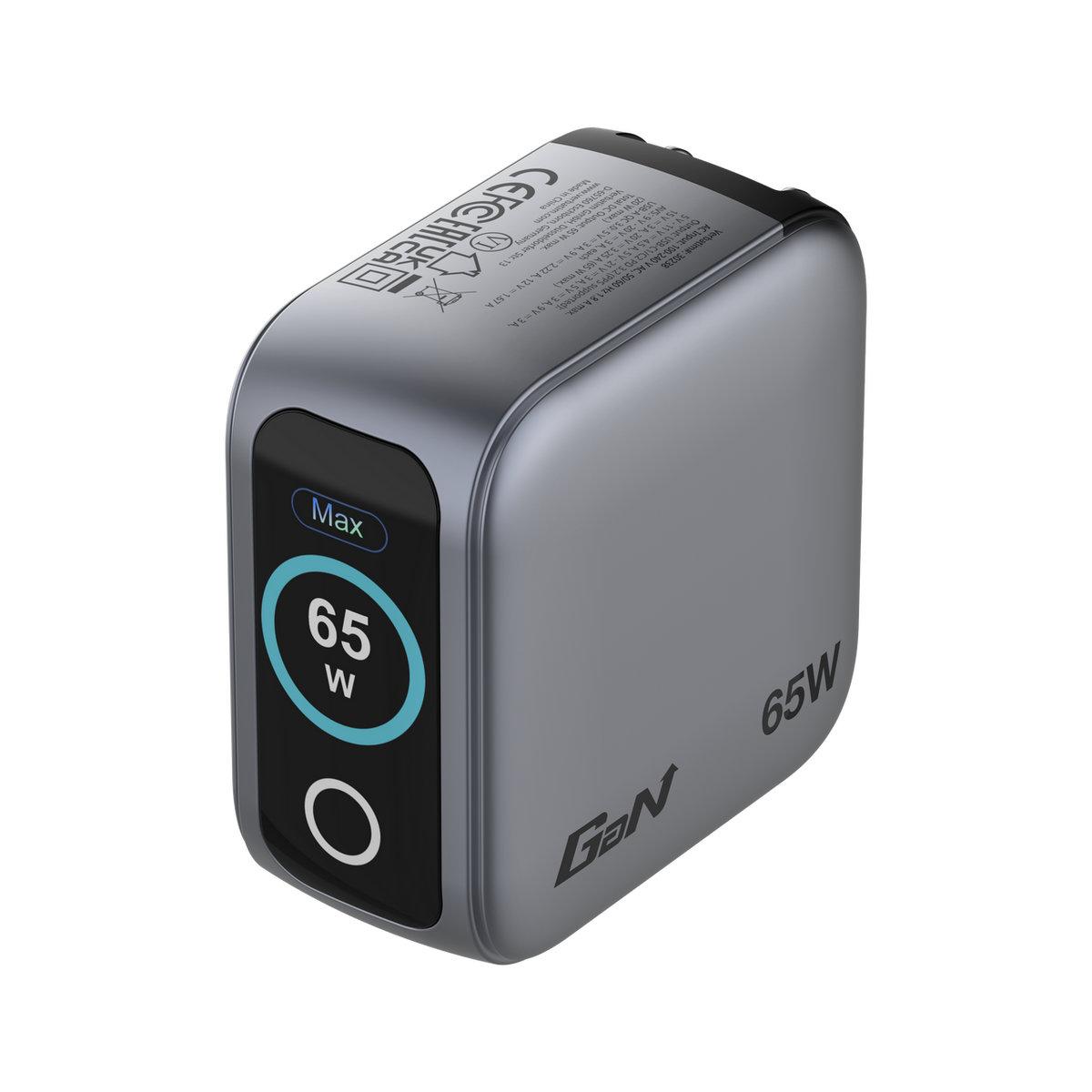 Verbatim 65W Mini GaN Charger with Display | 30238