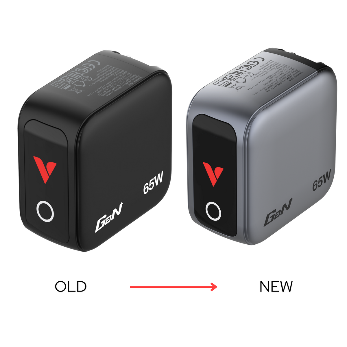 Verbatim 65W Mini GaN Charger with Display | 30238