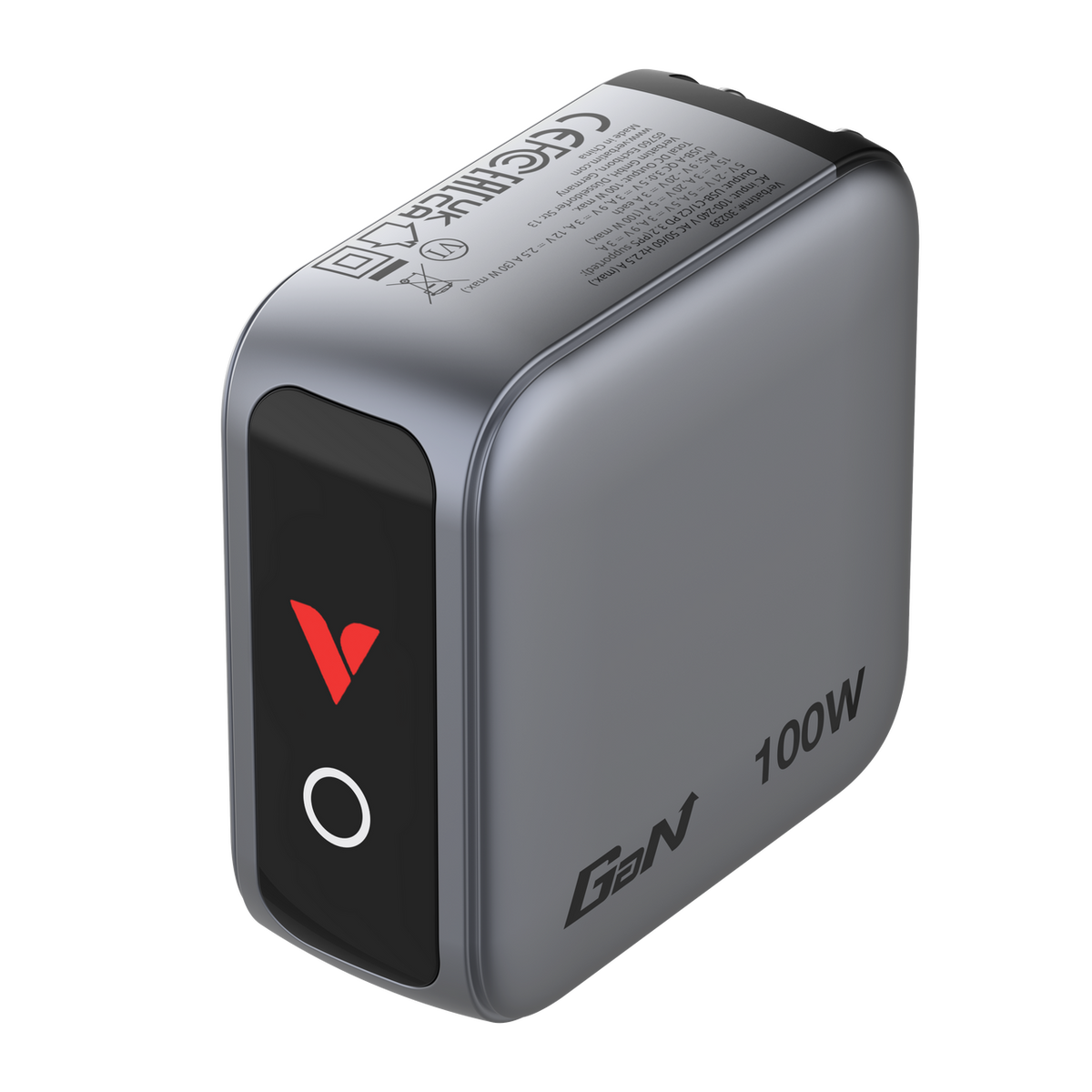 Verbatim 100W Mini GaN Charger with Display | 30239