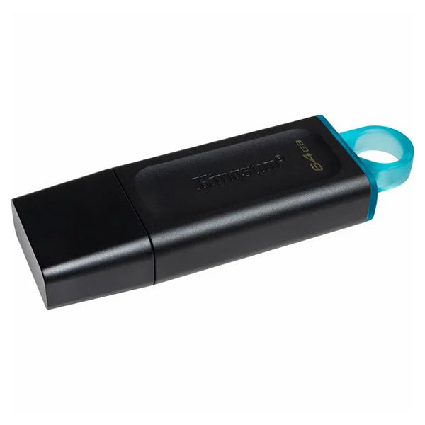 Kingston DataTraveler Exodia 64GB USB 3.2 USB Flash Drive - Black & Cyan | 309829 from Kingston - DID Electrical