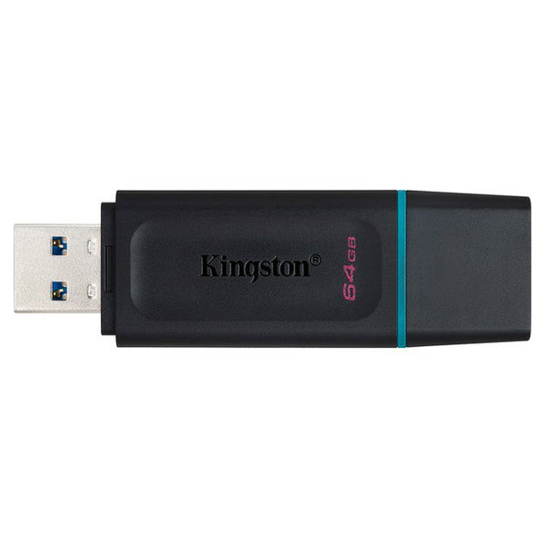 Kingston DataTraveler Exodia 64GB USB 3.2 USB Flash Drive - Black & Cyan | 309829 from Kingston - DID Electrical