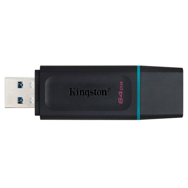 Kingston DataTraveler Exodia 64GB USB 3.2 USB Flash Drive - Black &amp; Cyan | 309829 from Kingston - DID Electrical