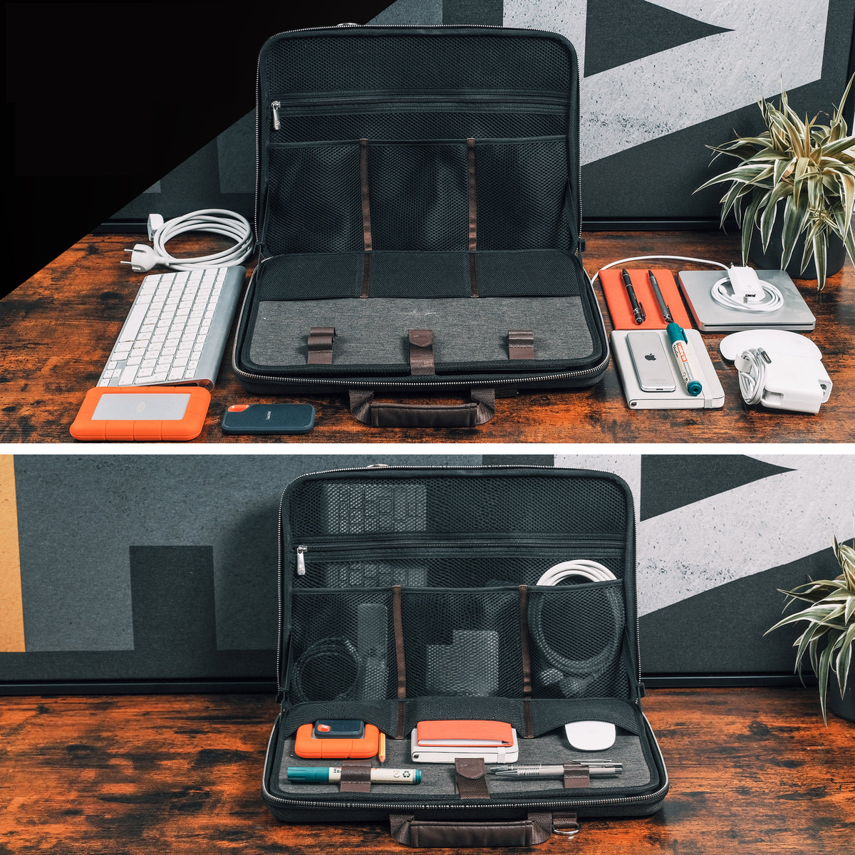 Laptop Bag for 15.6&quot; Laptops with Integrated Stand &amp; Shoulder Strap - Black &amp; Brown | 312501 from Sonlib - DID Electrical