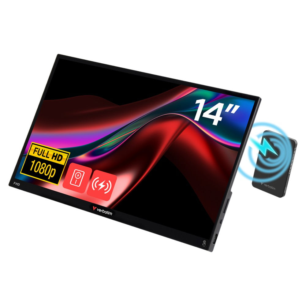 Verbatim Light Series 14" Full HD Wireless Portable Touchscreen Monitor - Black | 32088 from Verbatim - DID Electrical