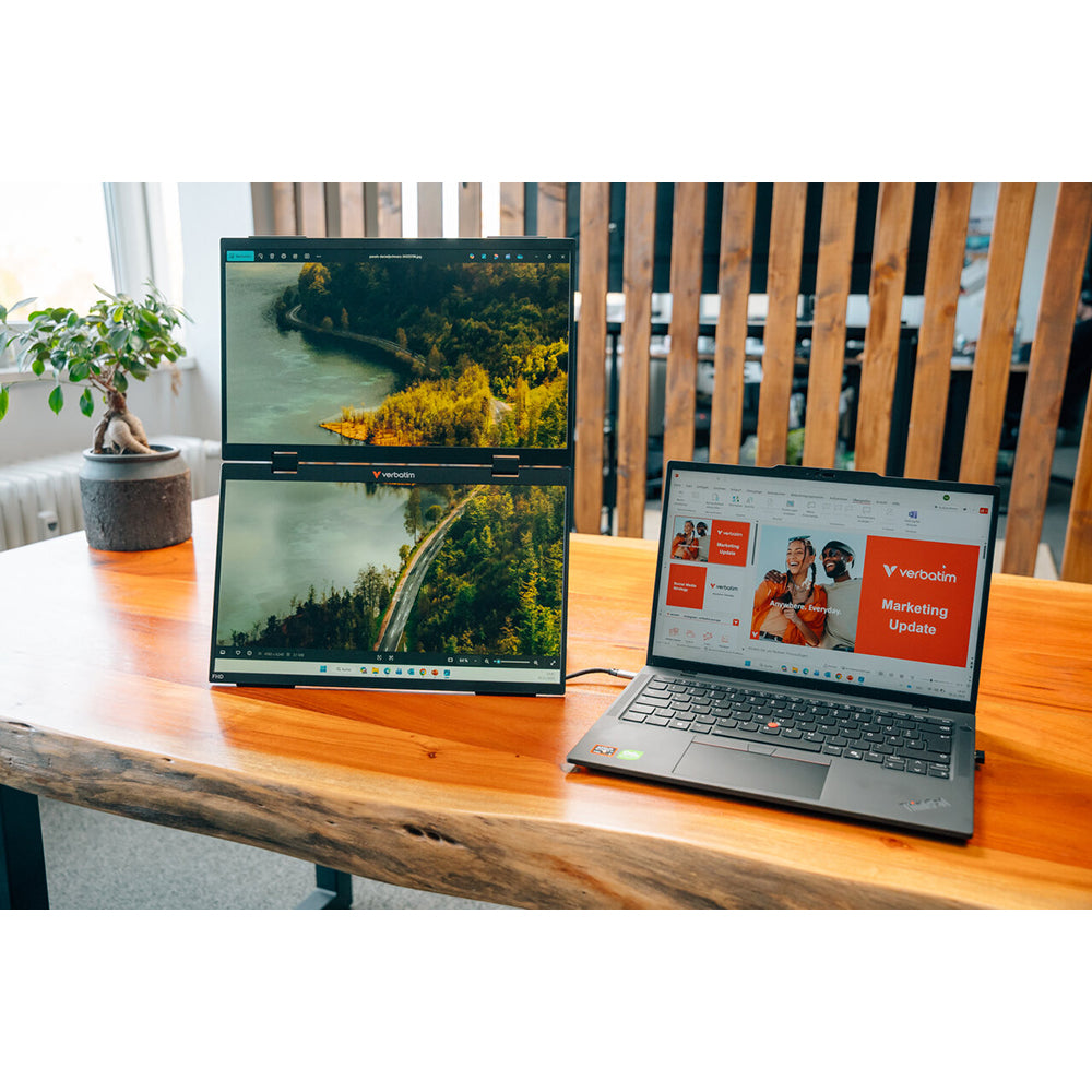 Verbatim 15.6" Full HD Dual Portable Monitor - Black | 32403 from Verbatim - DID Electrical
