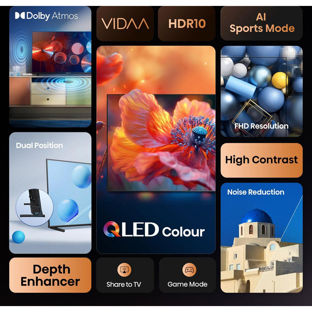 Hisense A5Q 32" FHD Smart TV - Black | 32A59Q from Hisense - DID Electrical