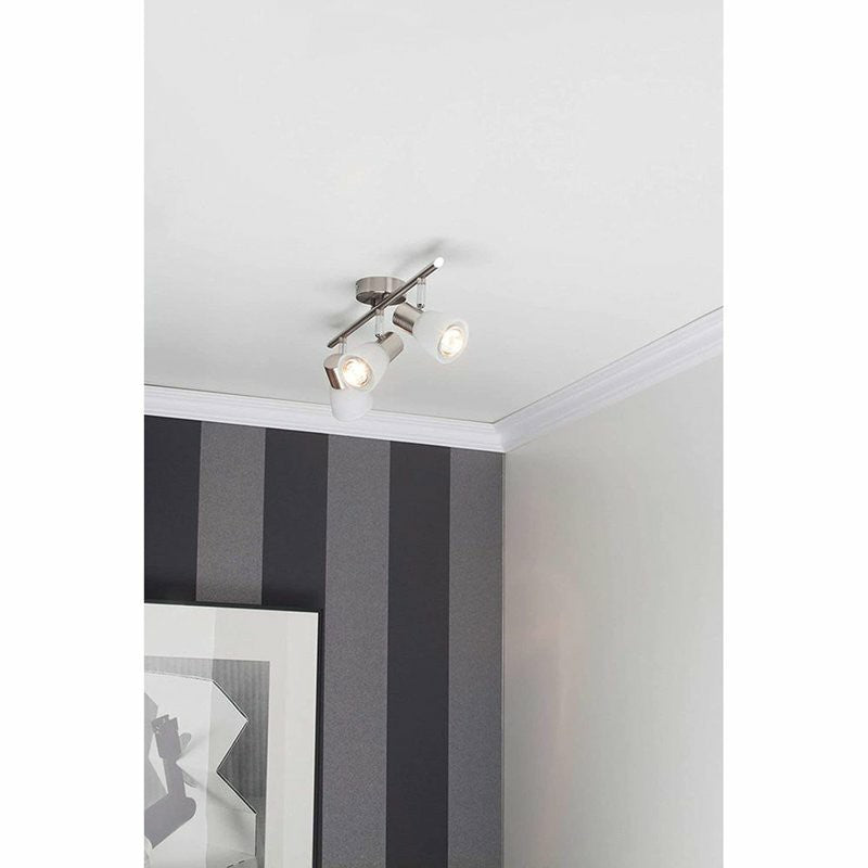 Brilliant 3 Light 120W Luca Spotlight - Chrome &amp; White | 35816/77 from Brilliant - DID Electrical
