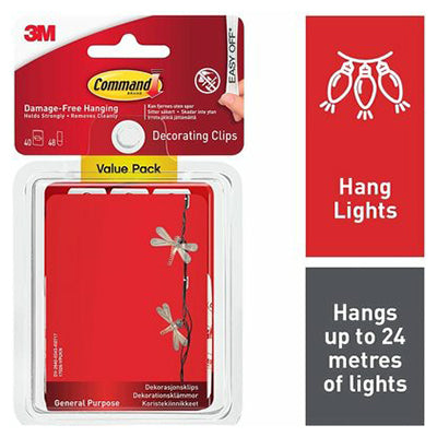3M Command Decorating Clips Value Pack - Clear | 3M17026VALUE from Command - DID Electrical