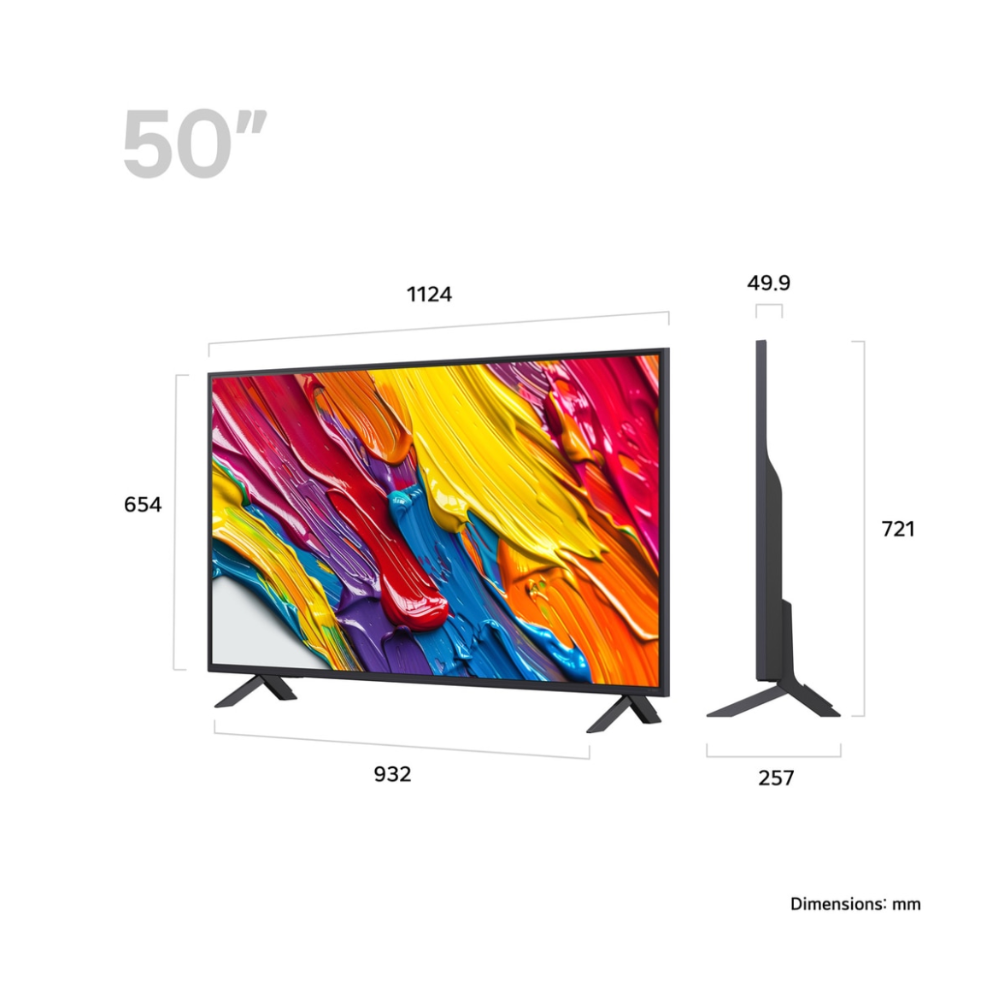 LG evo QNED82 AI 50" 4K Smart TV | 50QNED82A6B.AEK from LG - DID Electrical
