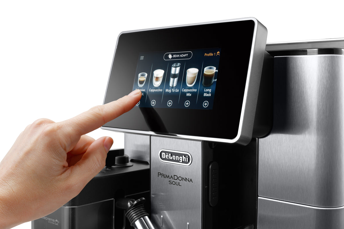 DeLonghi PrimaDonna Soul 2.2L Automatic Coffee Machine - Metal Black | ECAM610.75.MB