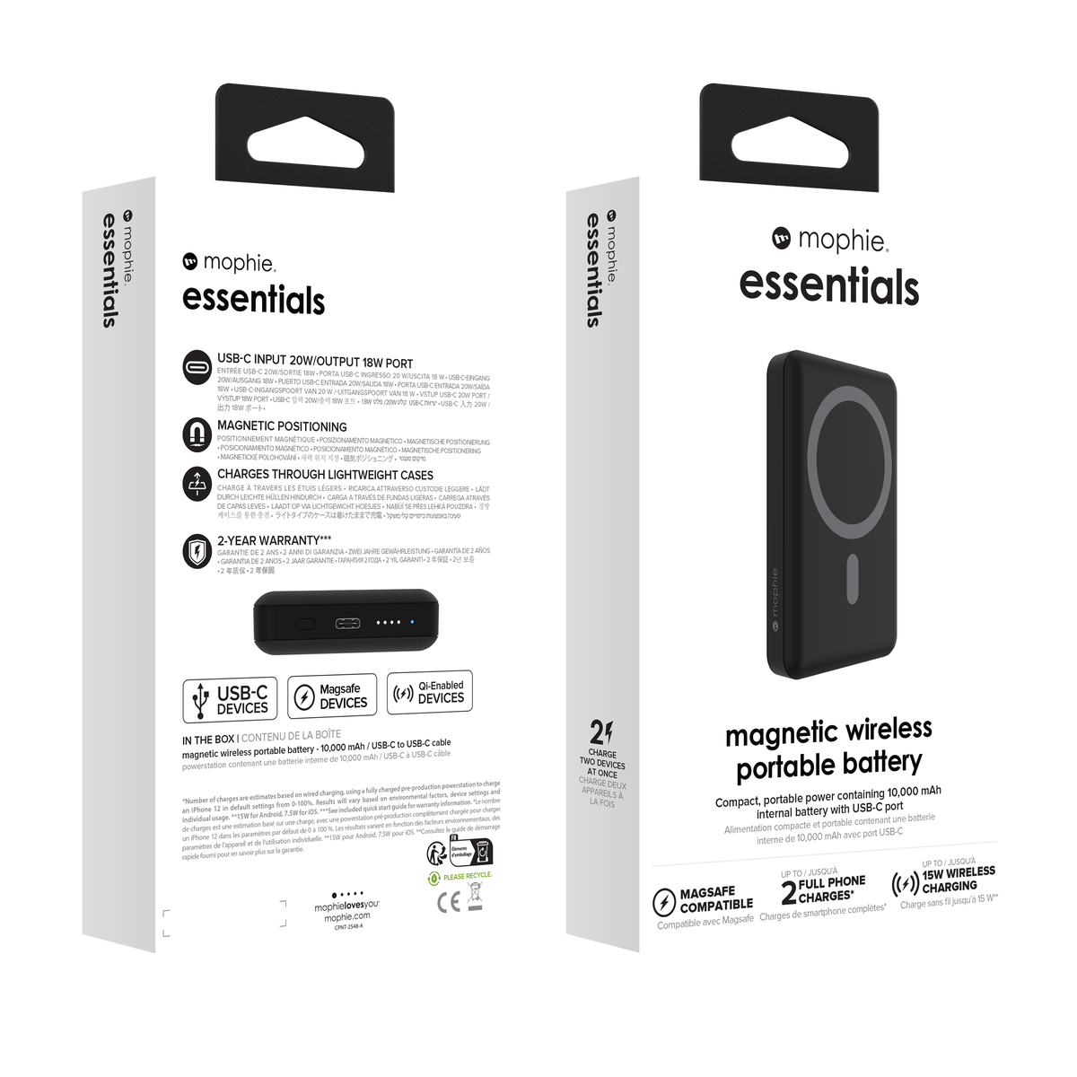 Zagg Mophie Essential 10,000mAh Wireless Magnetic Power Bank - Black | 401115582 from Zagg - DID Electrical