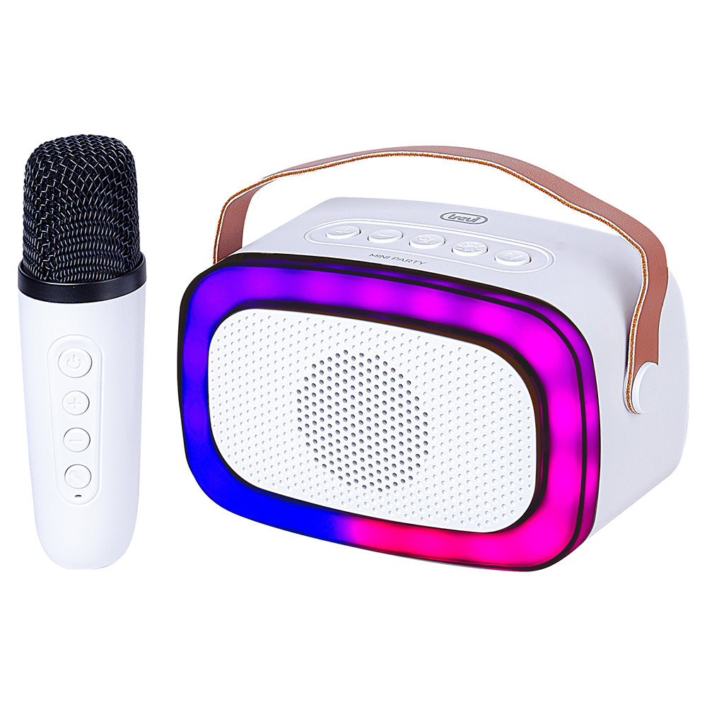 Trevi 10W Mini Portable Karaoke Speaker with Microphone - White | 40349 from Trevi - DID Electrical