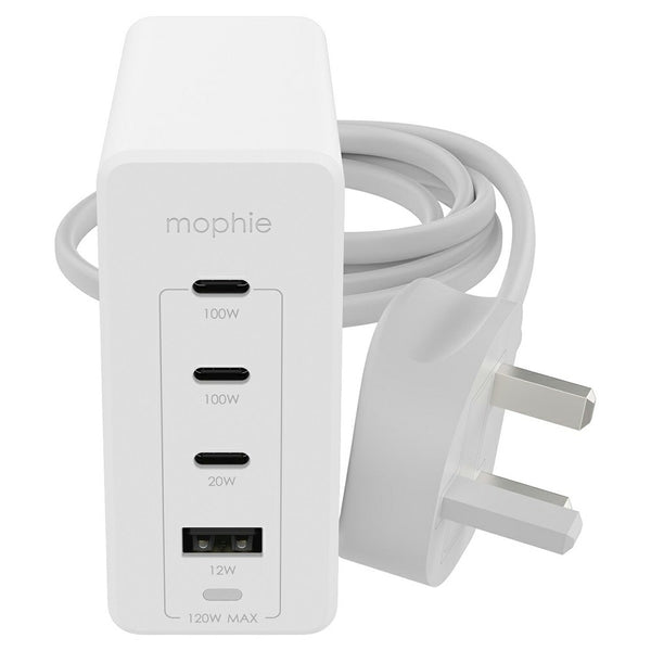 Zagg Mophie 120W Fast Charging USB Ports Wired Adapter - White | DID.ie ...