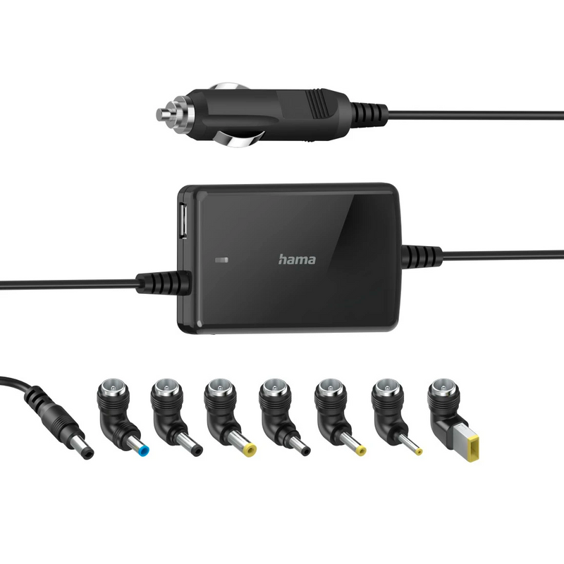 Hama Slim & Light Universal Car Notebook Power Supply Adapter - Black | 426642 from Hama - DID Electrical
