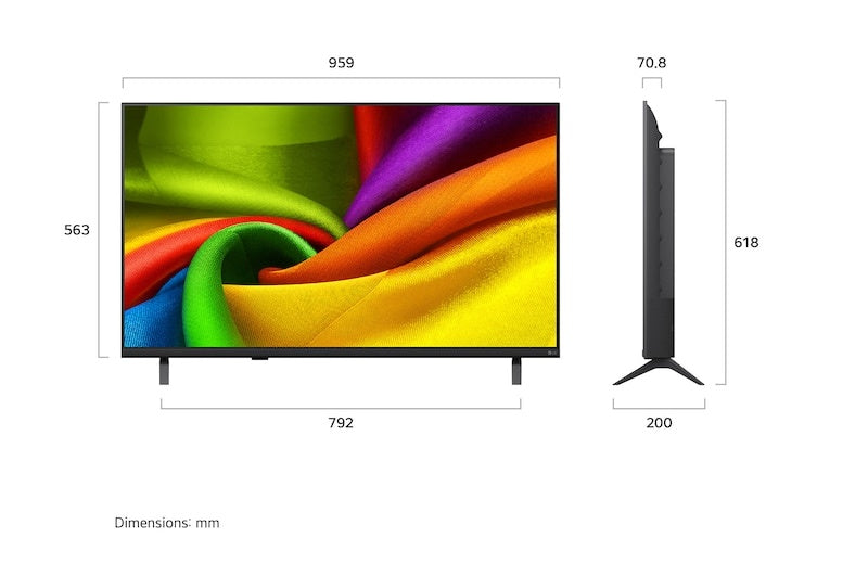 LG NU85 43" 4K Smart TV - Charcoal Black | 43NU850B6LA.AEI