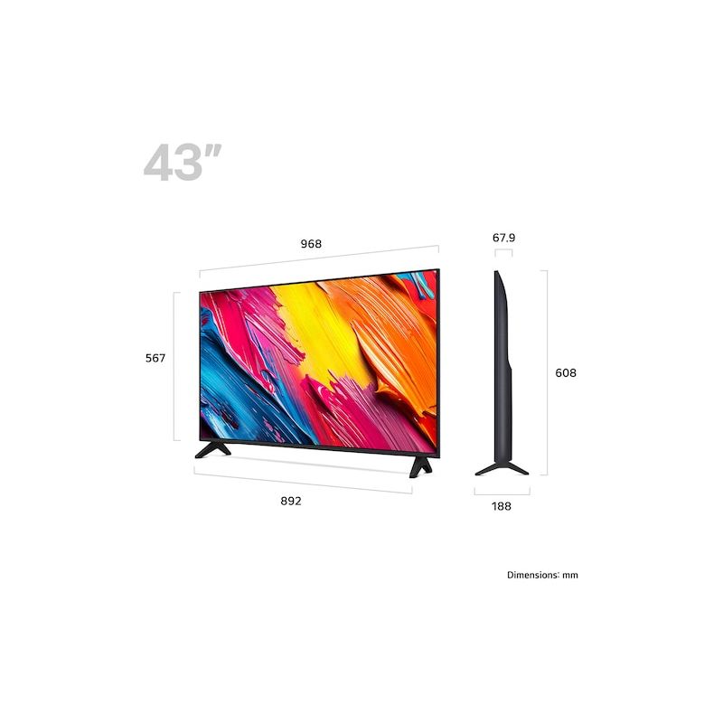 LG QNED70 43" 4K Smart TV - Black | 43QNED70A6A.AEK from LG - DID Electrical