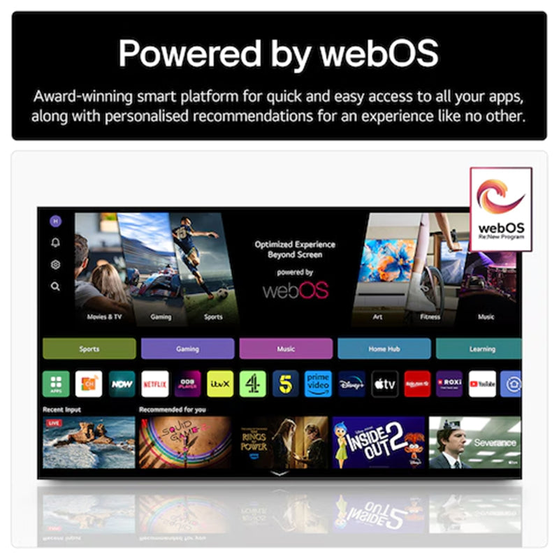 LG QNED70 43" 4K Smart TV - Black | 43QNED70A6A.AEK from LG - DID Electrical