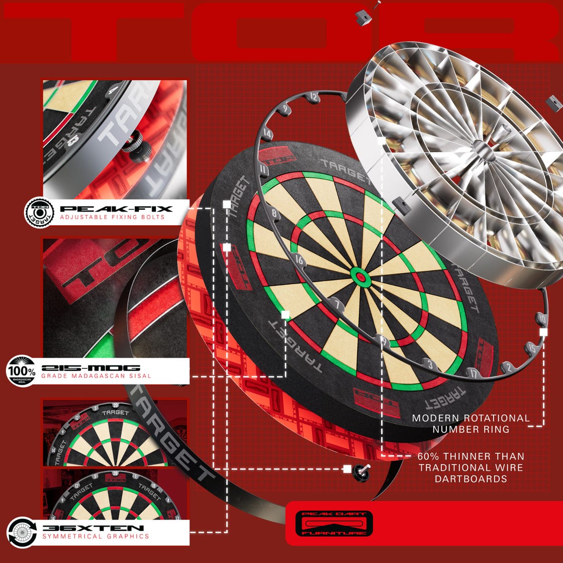 Target Darts TOR Dartboard | 440110