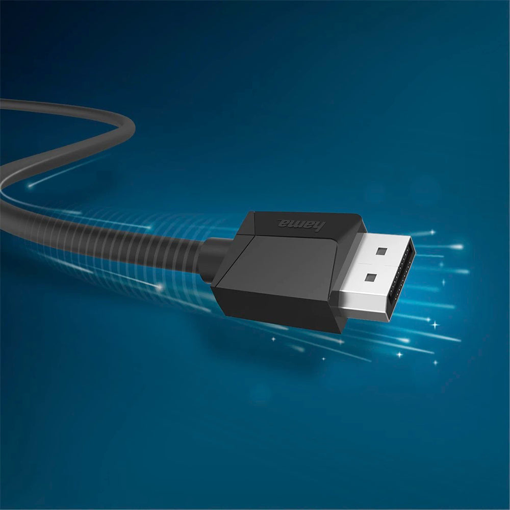 Hama 1.5M DP 1.2 4K Ultra-HD Display Port Cable - Black | 444684 from Hama - DID Electrical