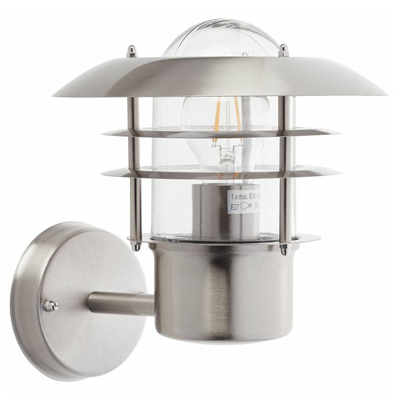 Brilliant 1 Light 60W Terrence Outdoor Vertical Wall Light - Stainless Steel | 45781/82 from DID Electrical - guaranteed Irish, guaranteed quality service. (6977606746300)
