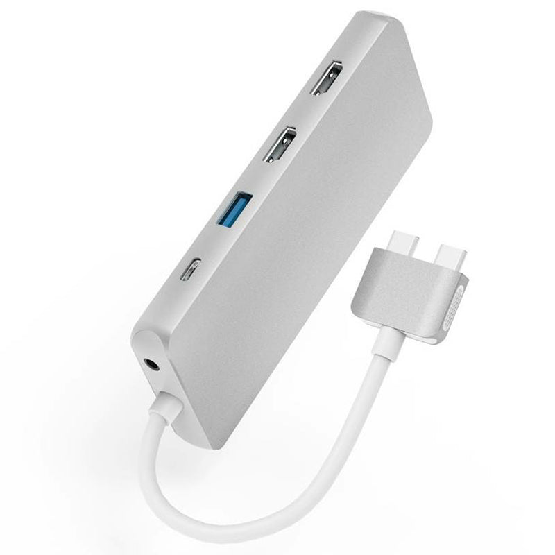 Hama 12 Ports Connect2Mac USB-C Multiport Hub - Silver/White | 458124 from Hama - DID Electrical