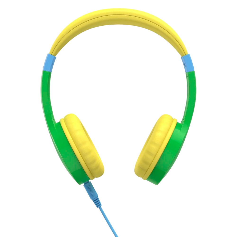 Hama Kids Guard Over-Ear Children&#39;s Wired  Headphone - Green &amp; Yellow | 468321 from Hama - DID Electrical