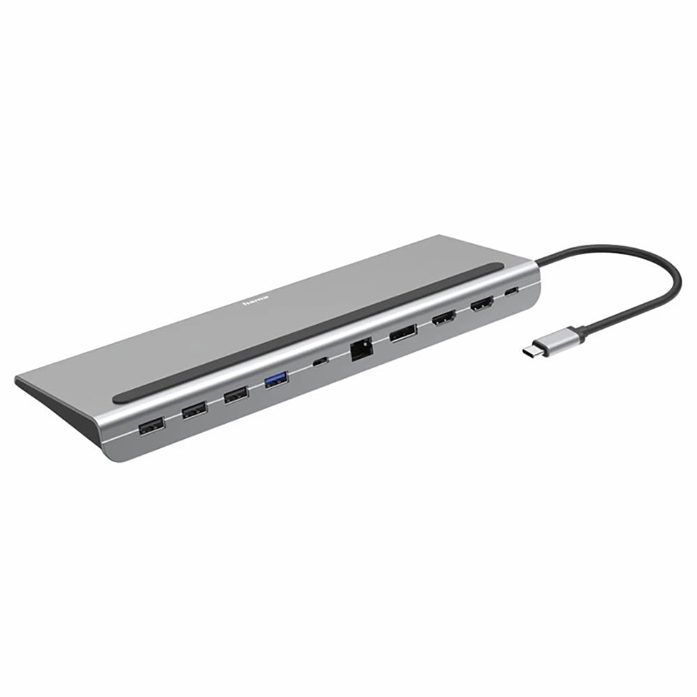 Hama Connect2Office Pro 10 Ports USB-C Docking Station - Grey | 470966 from Hama - DID Electrical