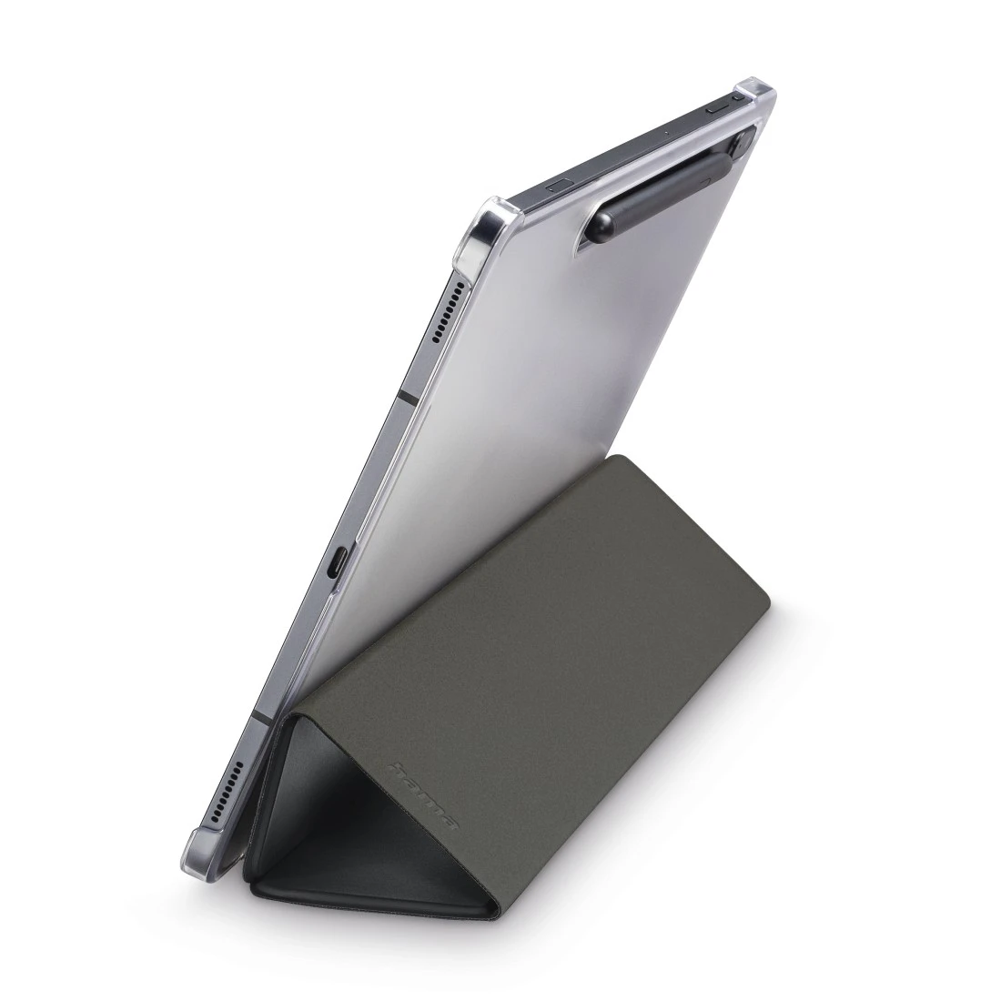 Hama Fold Clear 12.4&quot; Tablet Case for Samsung Galaxy Tab (S7 FE / S7+ / S8+) - Black | 472243 from Hama - DID Electrical