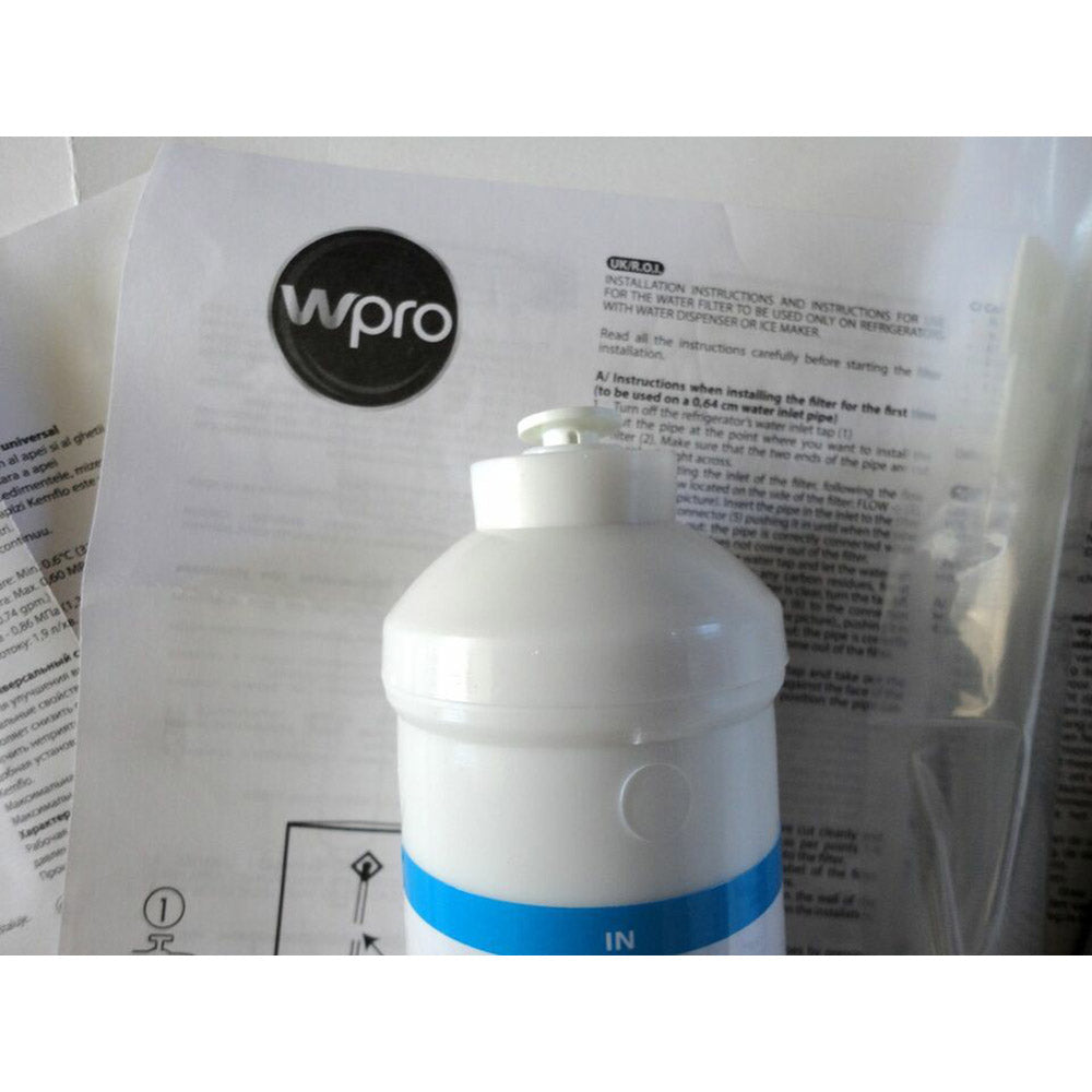 WPRO Universal External Water Filter for Fridge Freezer - White | 479683 from Wpro - DID Electrical