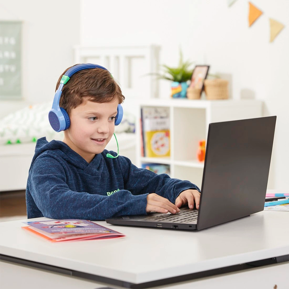 Hama Teens Guard Over-Ear Children's Bluetooth Wireless Headphone - Blue & Green | 480354 from Hama - DID Electrical