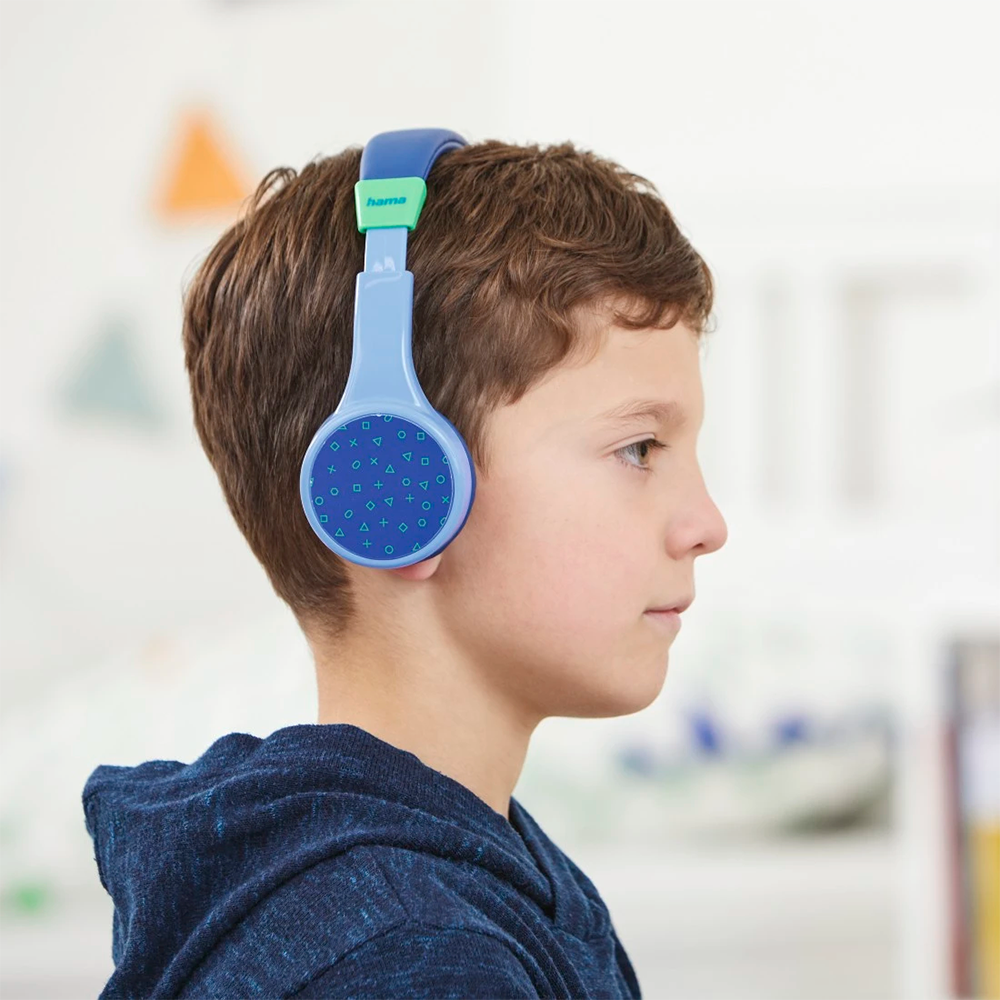 Hama Teens Guard Over-Ear Children&#39;s Bluetooth Wireless Headphone - Blue &amp; Green | 480354 from Hama - DID Electrical