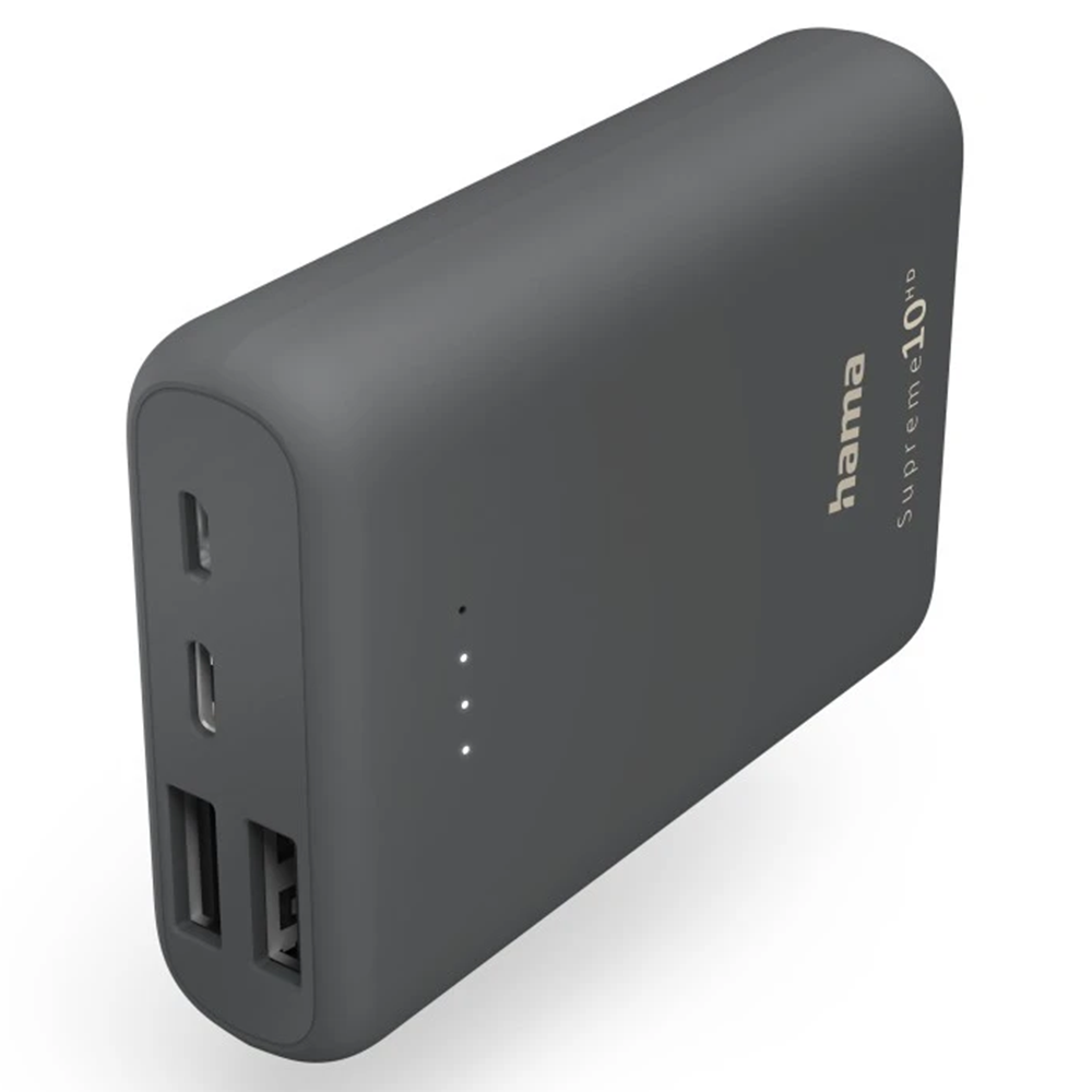 Hama Supreme 10HD 10000 mAh Power Pack - Grey | 486646 from Hama - DID Electrical