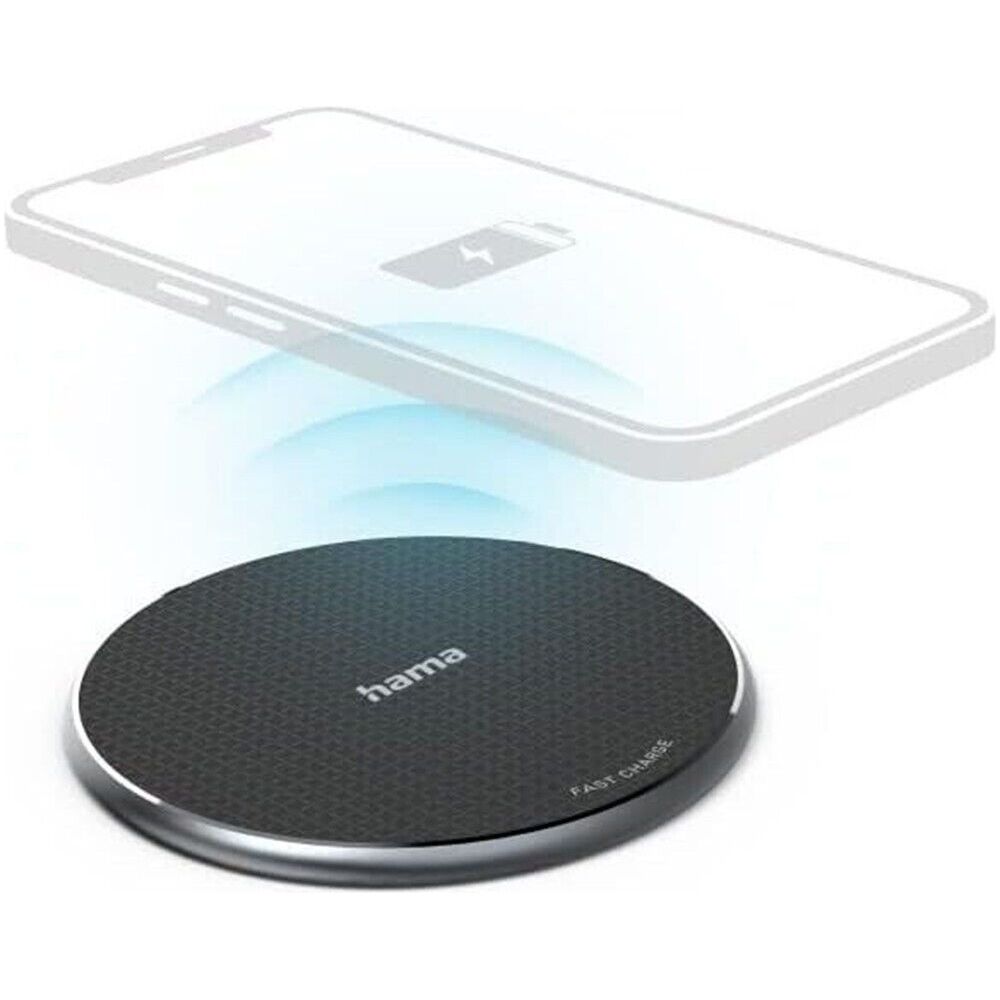 Hama QI-FC10 10W Wireless Induction Smartphone Charger - Black | 488589 from Hama - DID Electrical