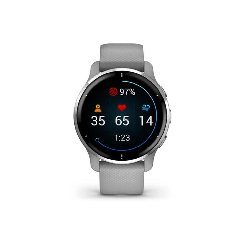 Garmin Venu 2 Plus Bluetooth Smart Watch - Powder Grey &amp; Silver | 49-GAR-010-02496-10 from Garmin - DID Electrical