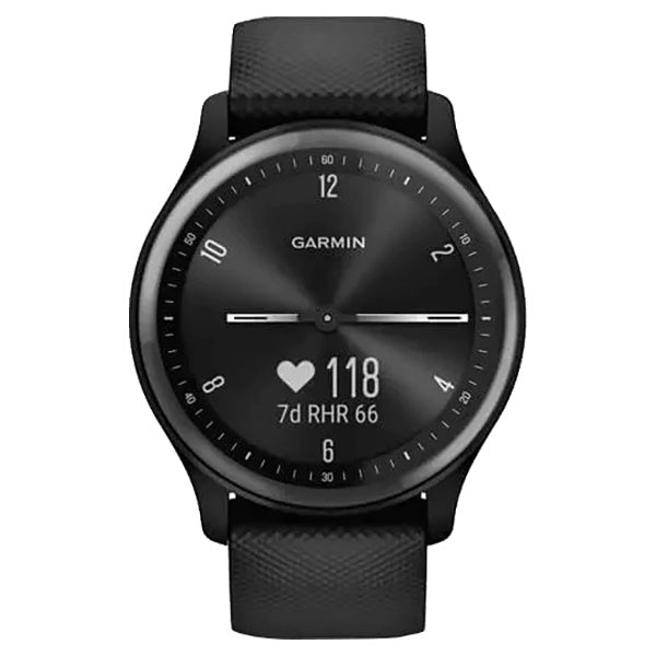 Garmin Vivomove Sport Smart Watch with Silicone Band - Black | 49-GAR-010-02566-00 from Garmin - DID Electrical
