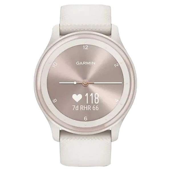 Garmin Vivomove Sport Smart Watch with Silicone Band - Ivory | 49-GAR-010-02566-01 from Garmin - DID Electrical