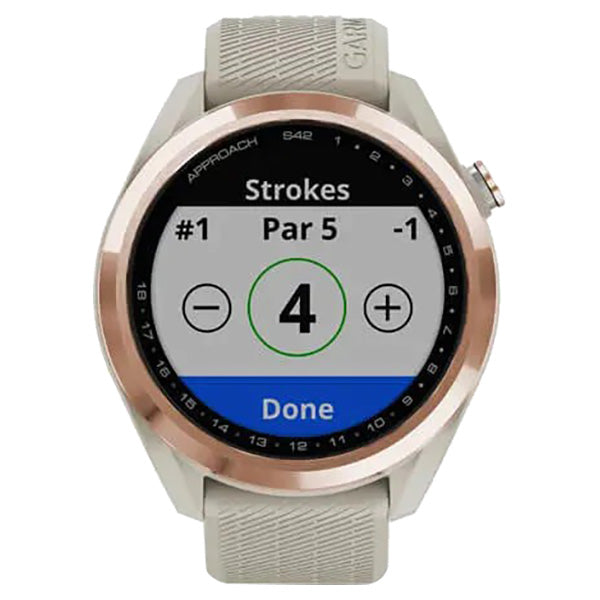 Garmin Approach S42 Golf Smart Watch - Rose Gold & Light Sand | 49-GAR-010-02572-02 from Garmin - DID Electrical