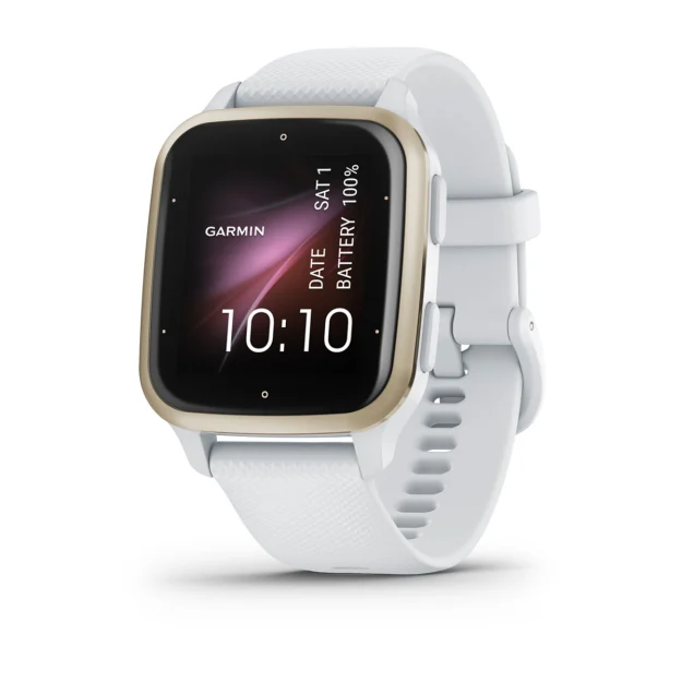 Garmin Venu Sq 2 GPS Fitness Smart Watch - White &amp; Cream Gold | 49-GAR-010-02701-11 from Garmin - DID Electrical